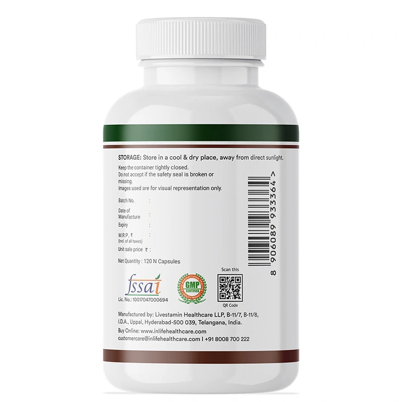 Inlife plant based vitamin b12 Right bottle. Image