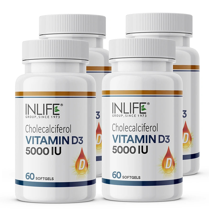 Inlife VItamin D3 5000IU 4 Pack.image