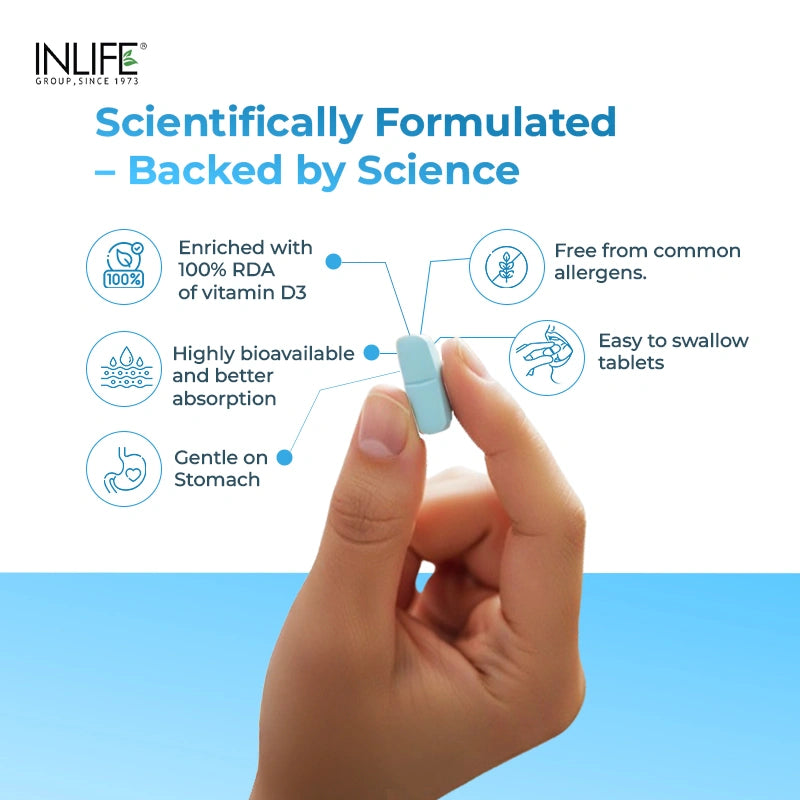 Inlife Calcium with Vitamin D3 Tablets