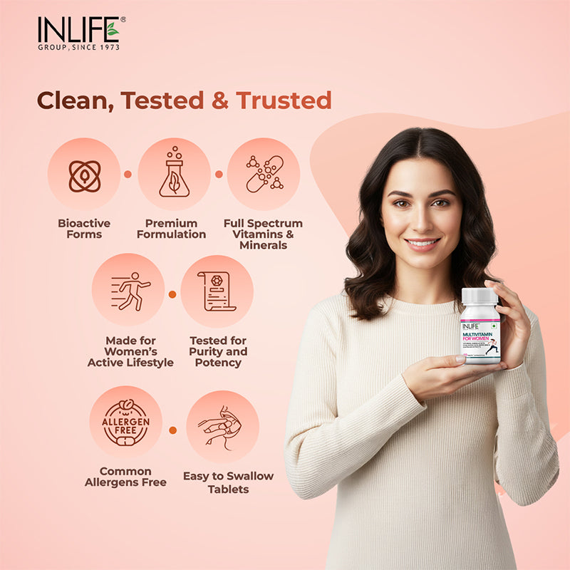 Inlife Multivitamin and Mineral for Women | Vegetarian Tablets