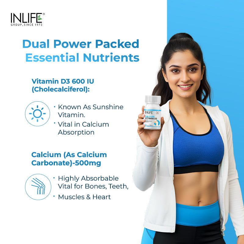 Inlife Calcium with Vitamin D3 Tablets