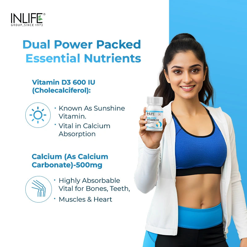 Inlife Calcium with Vitamin D3 Tablets