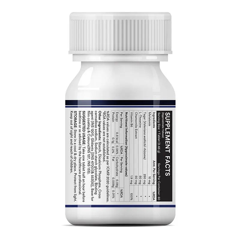 Inlife Melatonin (10mg) with Tagar (250mg)| Vegetarian Tablets