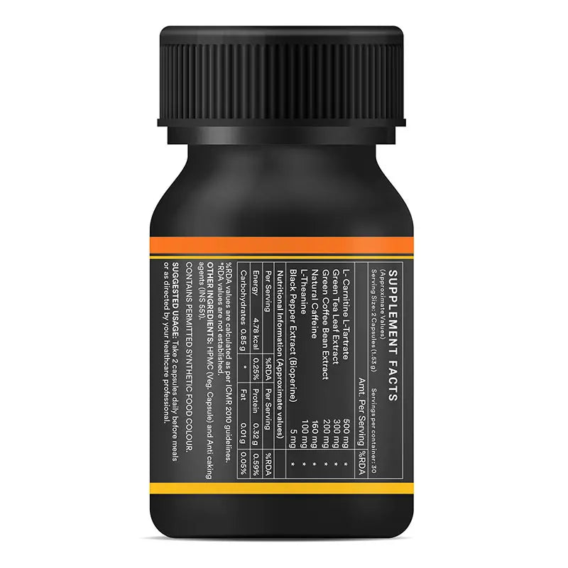 Inlife Berberine with Milk Thistle & Turmeric + Fat Burner with L-Carnitine & Green Coffee | Vegetarian Combo Pack