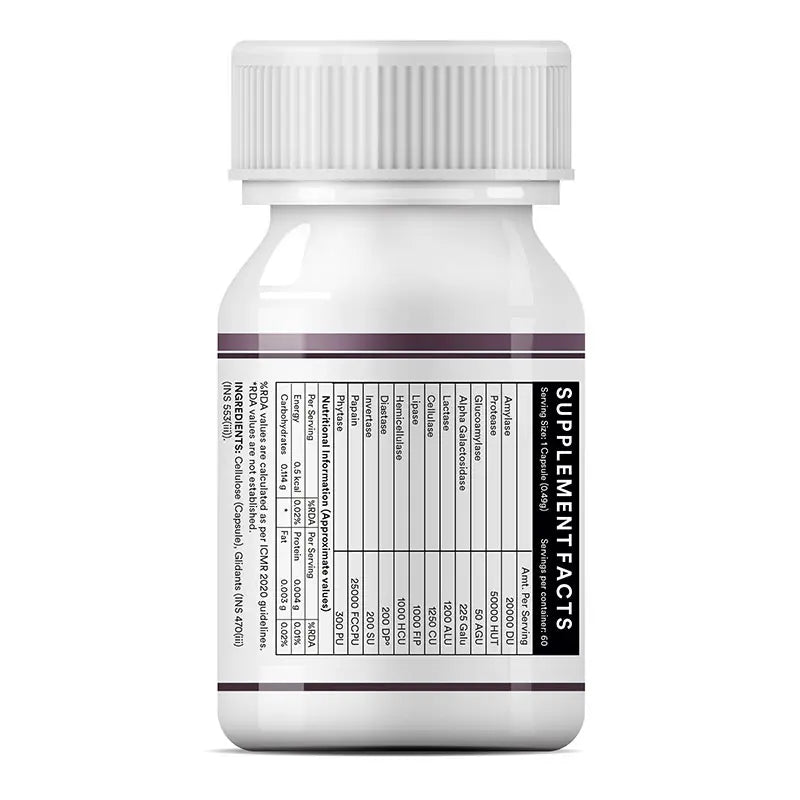 Inlife Prebiotic & Probiotics Forte + Digestive Enzymes | 25 billion CFU | Vegetarian Combo Pack