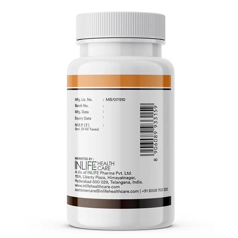Inlife Vitamin D3 60000 IU Chewable Tablets | Cholecalciferol Supplement | 40 Tablets