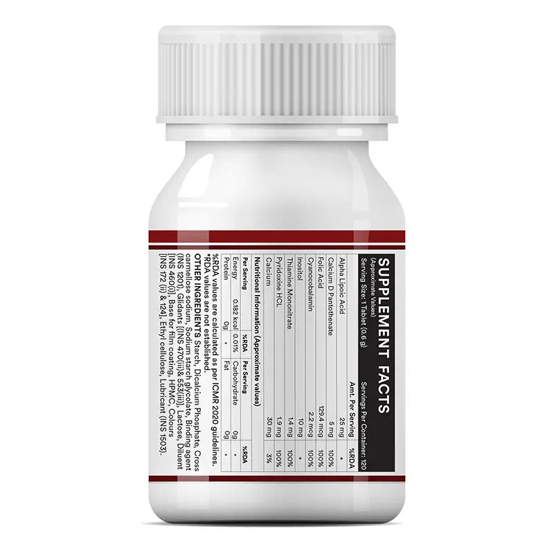 Inlife Vitamin B12 with Alpha Lipoic Acid, Folic Acid & B-Complex + Magnesium Glycinate with Zinc | Vegetarian Combo Pack