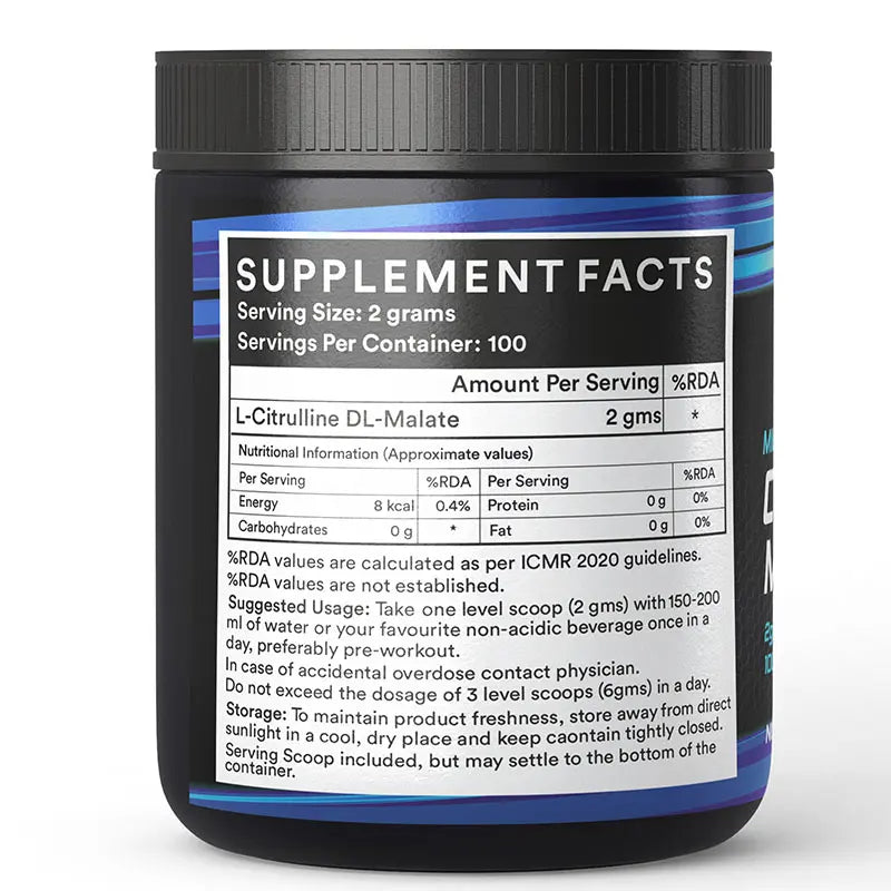 Inlife Citrulline Malate Powder 2:1 Supplement | 200 gms