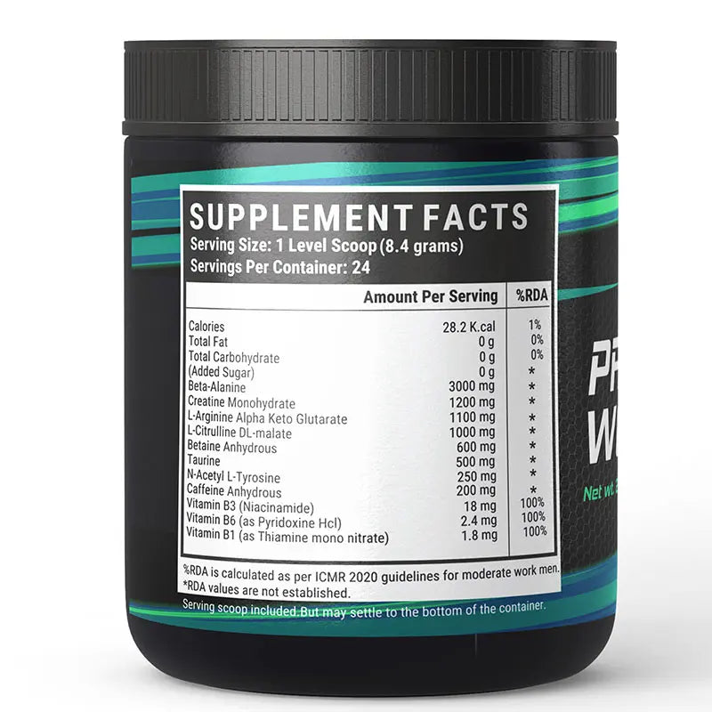Inlife Pre-Workout Supplement | 200gms