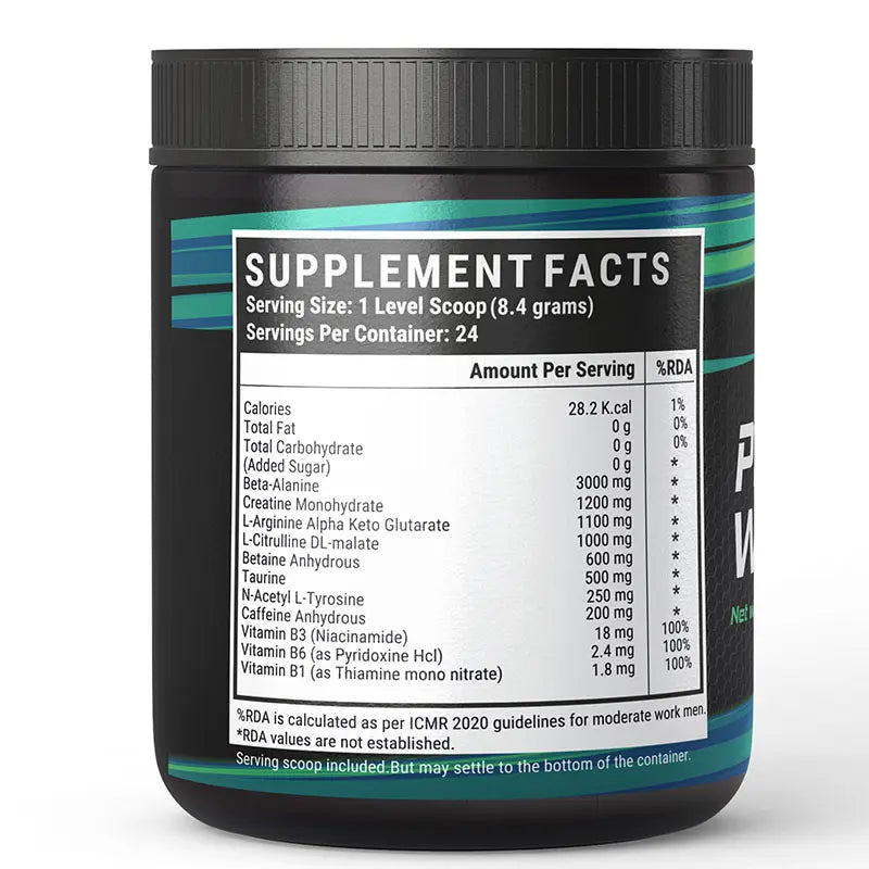 Inlife Pre-Workout Supplement | 200gms