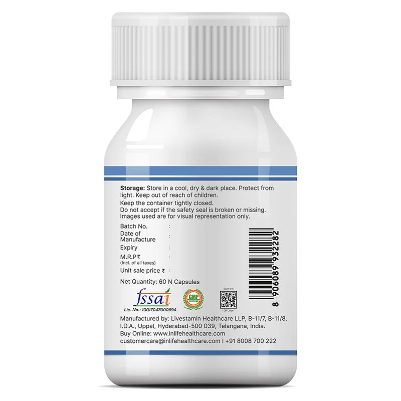 Inlife Lactobacillus Acidophilus Supplement, Veg. Capsules