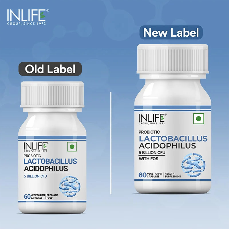 Inlife Lactobacillus Acidophilus Supplement, Veg. Capsules