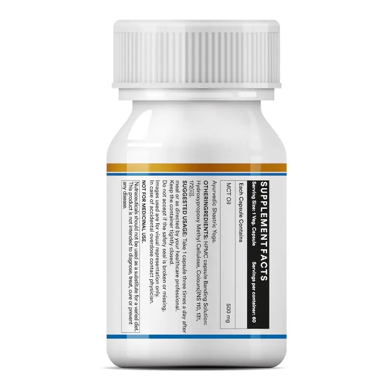 Inlife MCT Oil Supplement | 500mg | 60 Veg. Capsules
