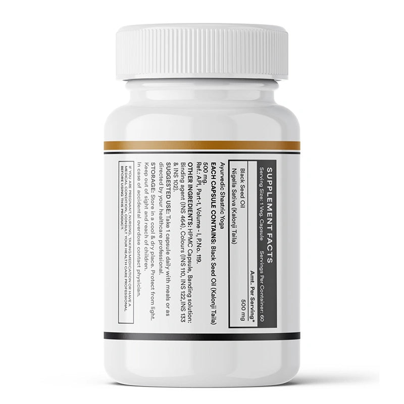 Inlife Black Seed Oil Supplement | Kalonji Oil Capsules | 500mg | Veg. Capsules