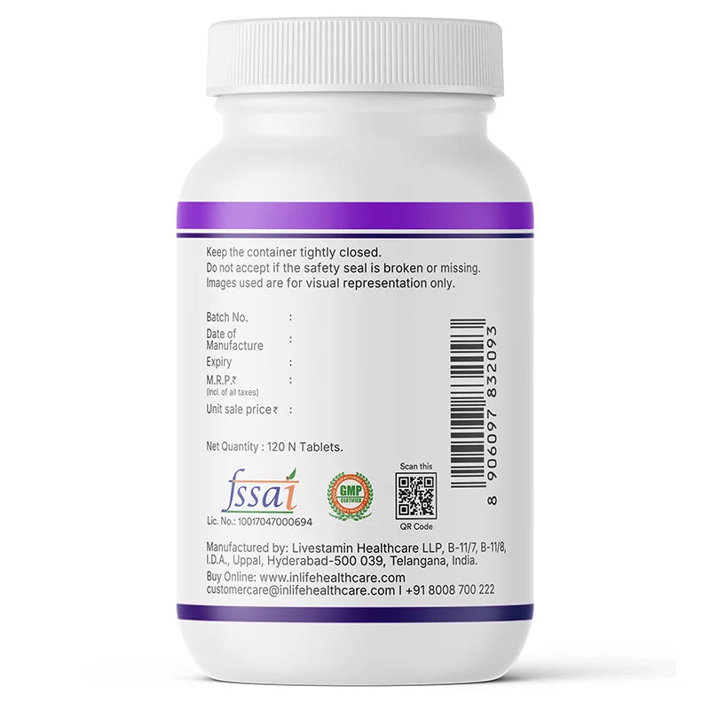 Inlife Chelated Magnesium Bisglycinate Forte 2000 mg Tablets