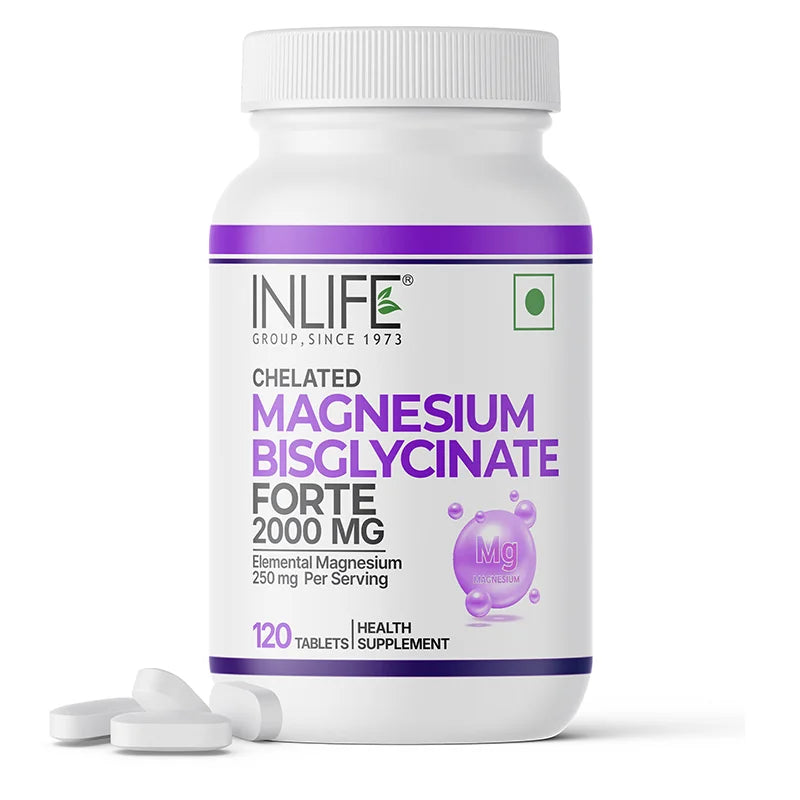 Inlife Chelated Magnesium Bisglycinate Forte 2000 mg Tablets