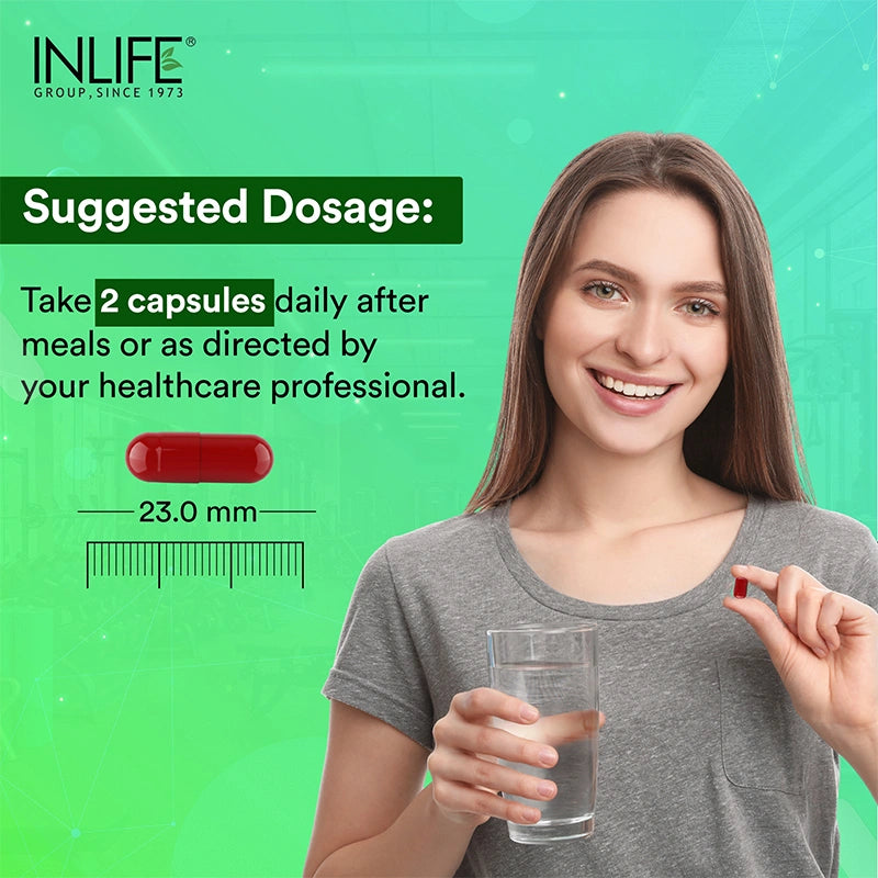 Inlife Magnesium Glycinate 1100 mg with Zinc Capsules