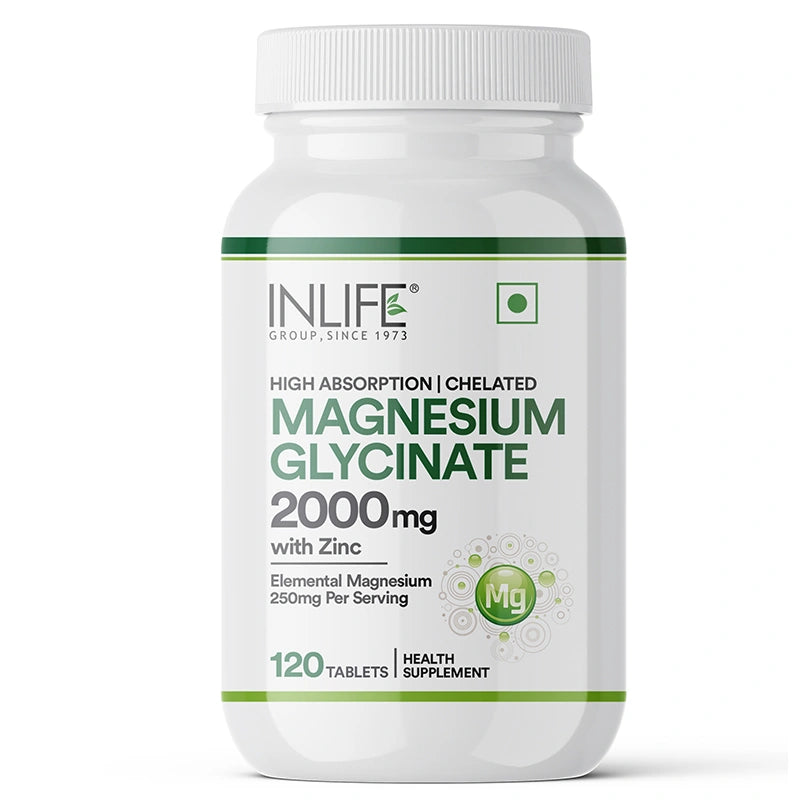 Inlife Magnesium Glycinate 2000 mg & Zinc Tablet.