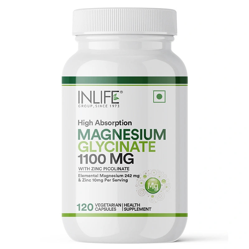 Inlife Magnesium Glycinate 1100 mg with Zinc Capsules