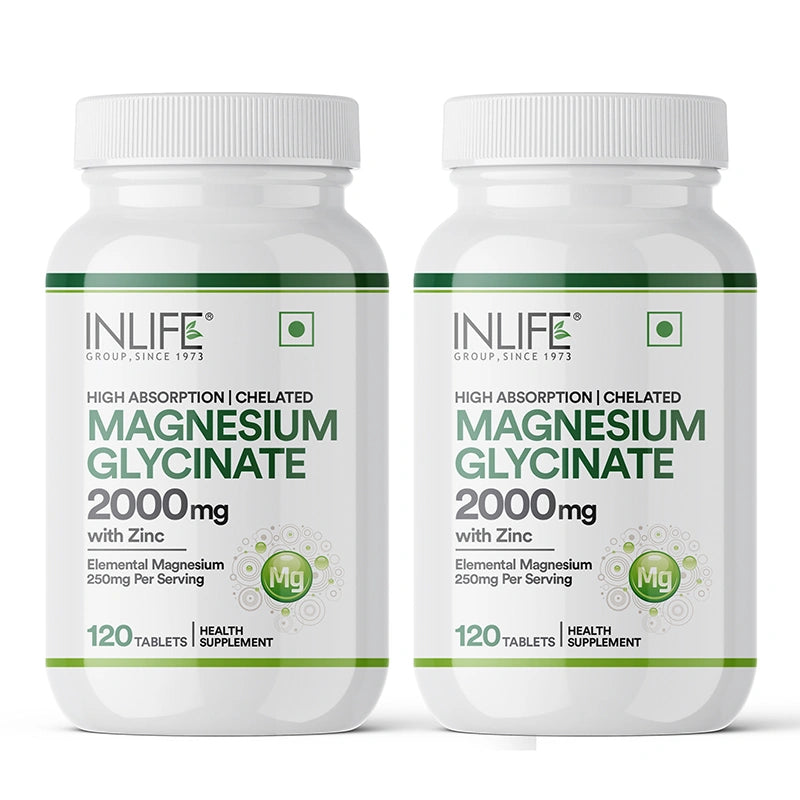 Inlife Magnesium Glycinate 2000 mg & Zinc Tablet.