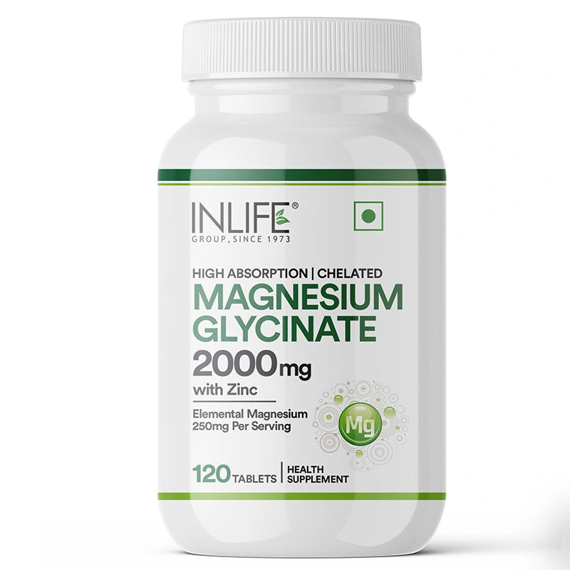 Inlife magnesium glycinate with zinc bottle front image