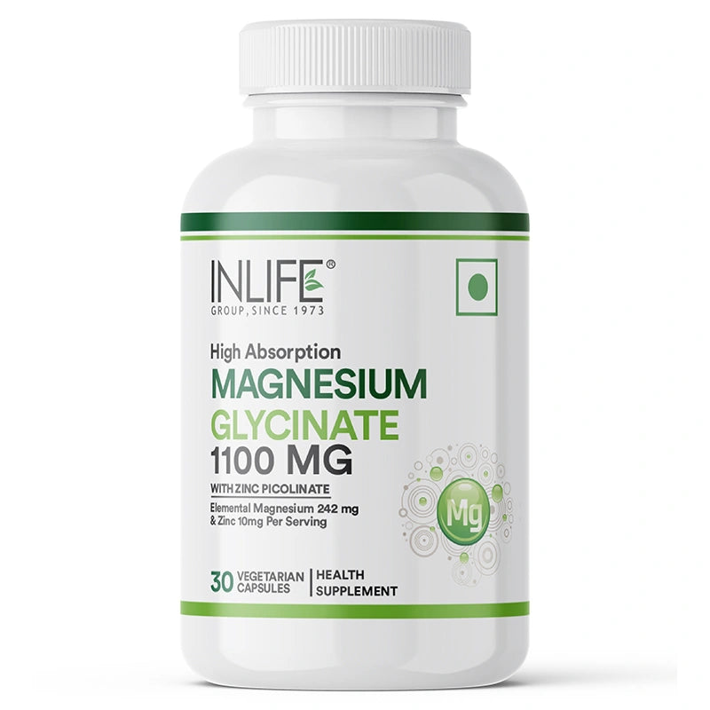Inlife Magnesium Glycinate 1100 mg with Zinc Capsules