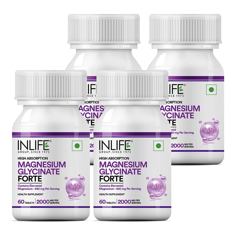 Inlife Chelated Magnesium Glycinate Forte, Veg. Tablet