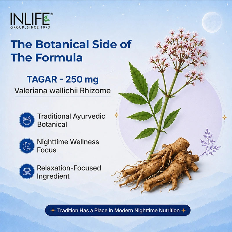Inlife Melatonin (10mg) with Tagar (250mg), Veg. Tablets