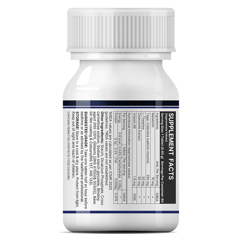 Inlife Melatonin (10mg) with Tagar (250mg), Veg. Tablets