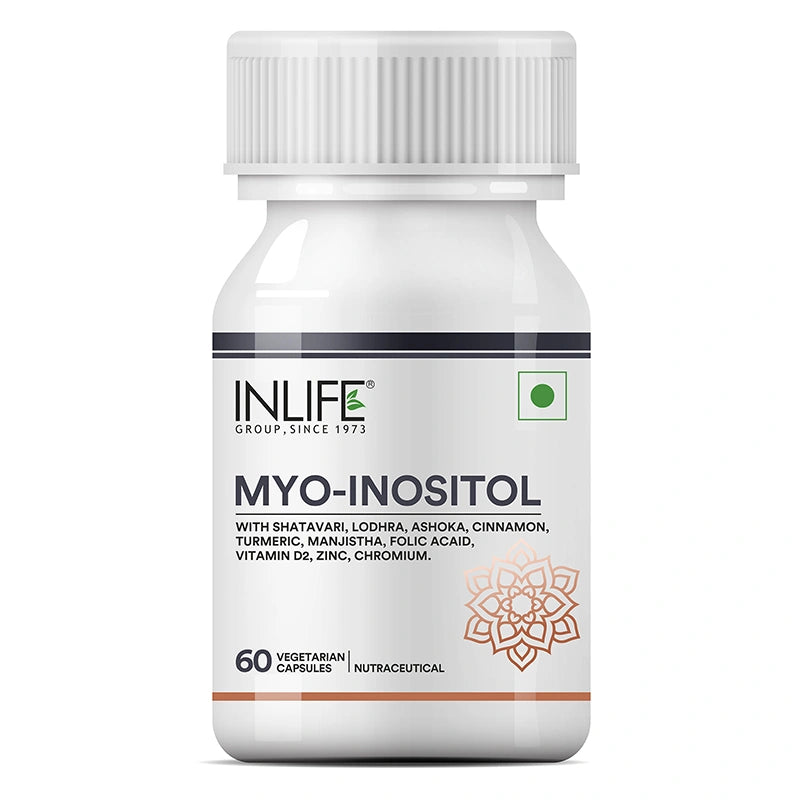 Inlife Myo-Inositol Supplement, Enriched with Ayurvedic herbs for Women, Veg. Capsules