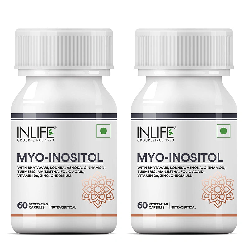 Inlife Myo-Inositol Supplement, Enriched with Ayurvedic herbs for Women, Veg. Capsules