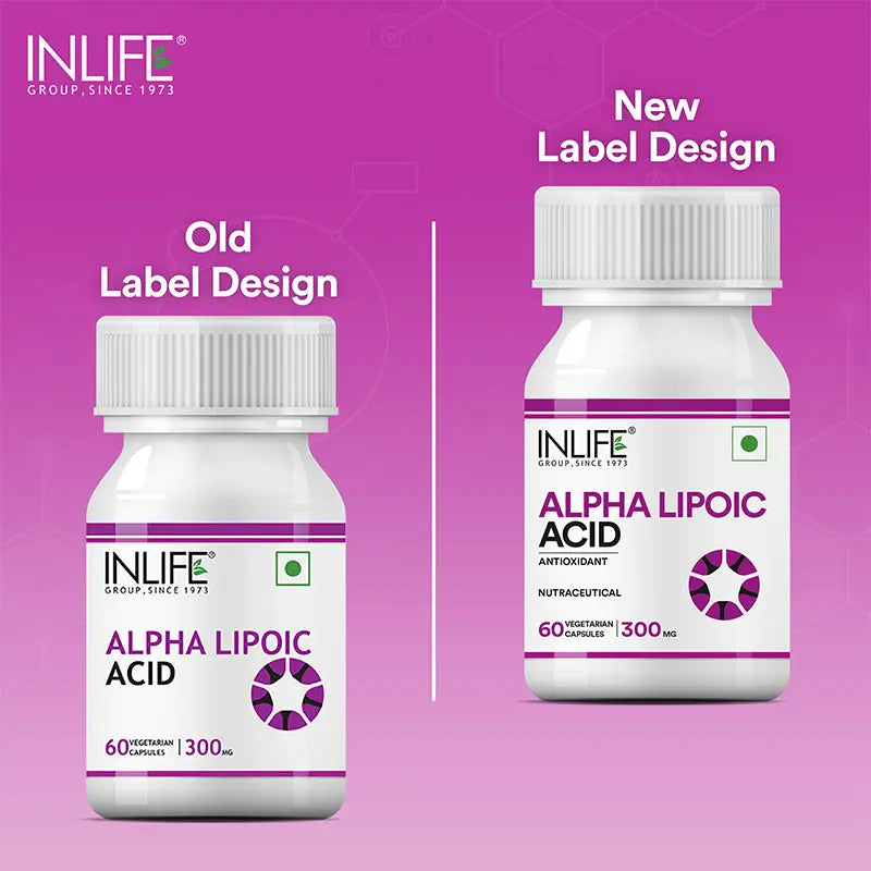 Inlife Alpha Lipoic Acid (ALA) 300mg Veg. Capsules