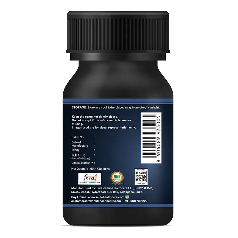Inlife Biotin Supplement for Hair, with Sesbania, Bamboo Shoot | Veg. Capsules