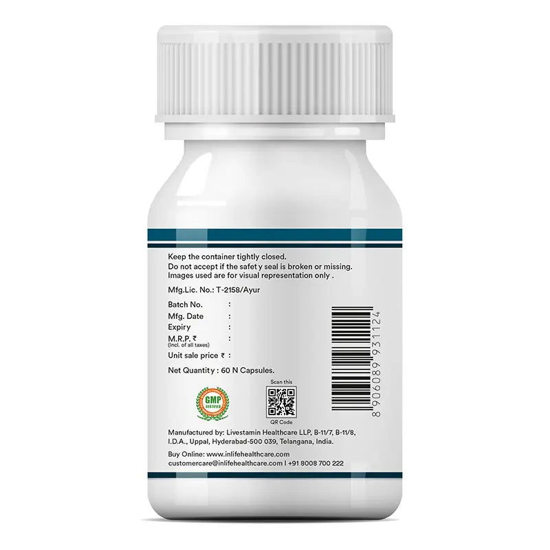 Inlife Brahmi Extract (Bacosides>20%) Supplement | Veg. Capsules