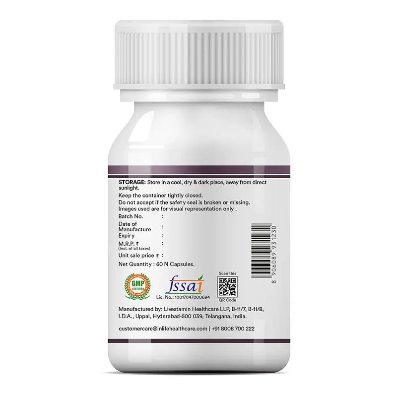 Inlife Prebiotic & Probiotics Forte + Digestive Enzymes | 25 billion CFU | Vegetarian Combo Pack