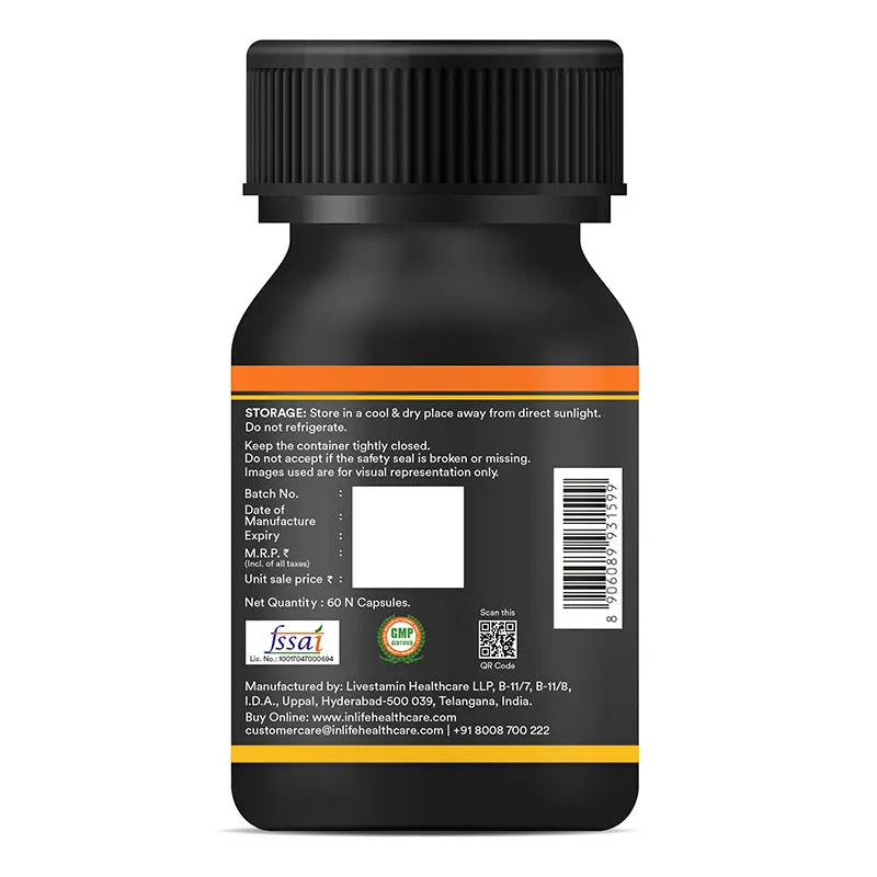 Inlife Fat Burner Supplement for Men & Women, Veg. Capsules