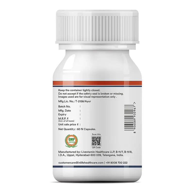 Inlife Neurocare Capsules + Vitamin B12 (RDA) Tablets Combo Pack