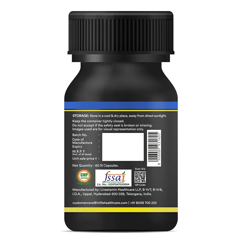 Inlife Testroid Supplement for Men | Veg. Capsules