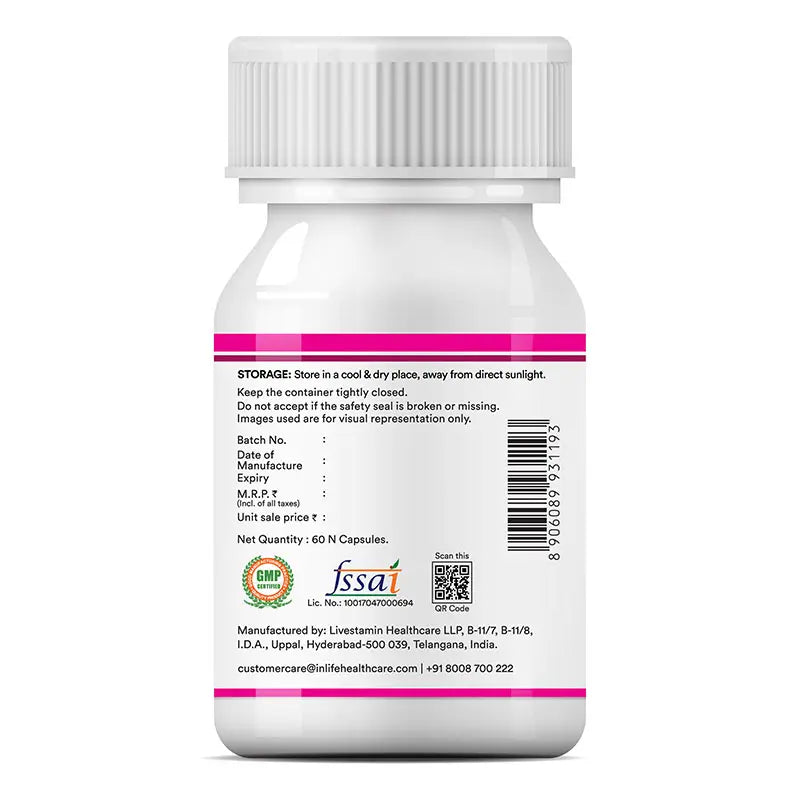 Inlife Advanced Hair, Skin & Nails Supplement, Veg. Capsules