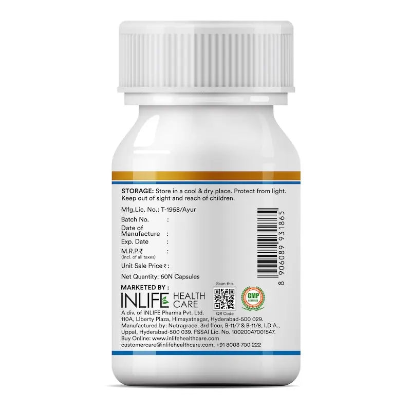 Inlife MCT Oil Supplement | 500mg | 60 Veg. Capsules