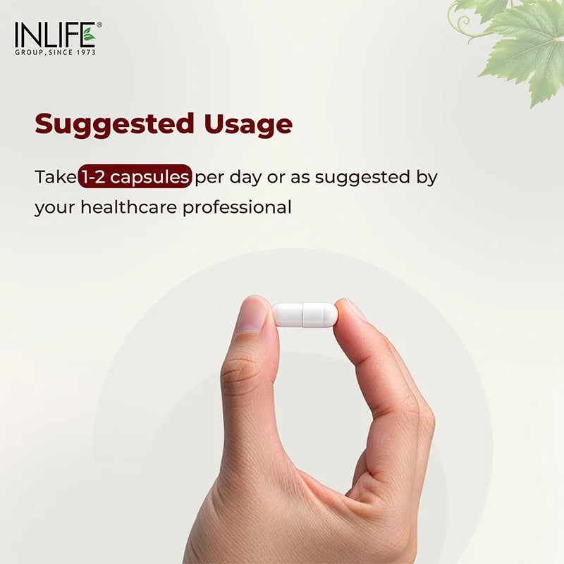 Inlife Natural Trans Resveratrol from Japanese Knotweed, Vegetarian Capsules