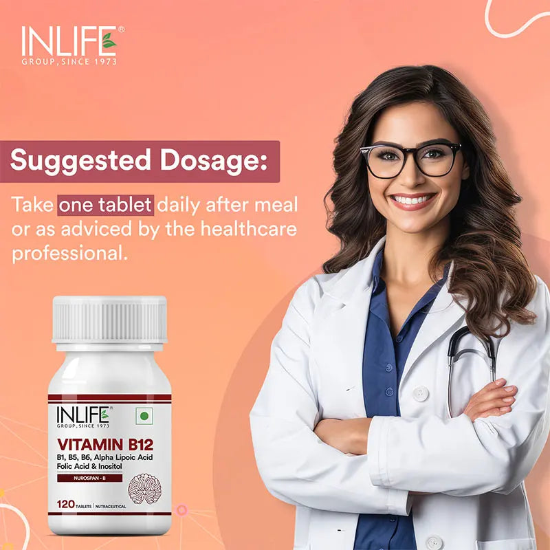 Inlife Plant-Based Vitamin D3 K2 with Organic Coconut Oil + Vitamin B12 ALA + Magnesium Glycinate with Zinc | Vegetarian Combo Pack