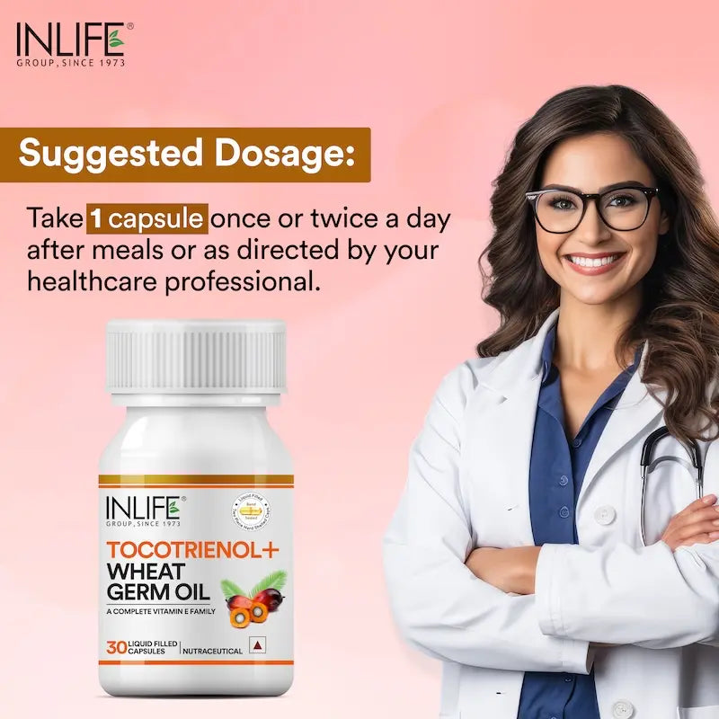 Inlife Tocotrienol Wheat Germ Oil Supplement |Vitamin E Family Capsules