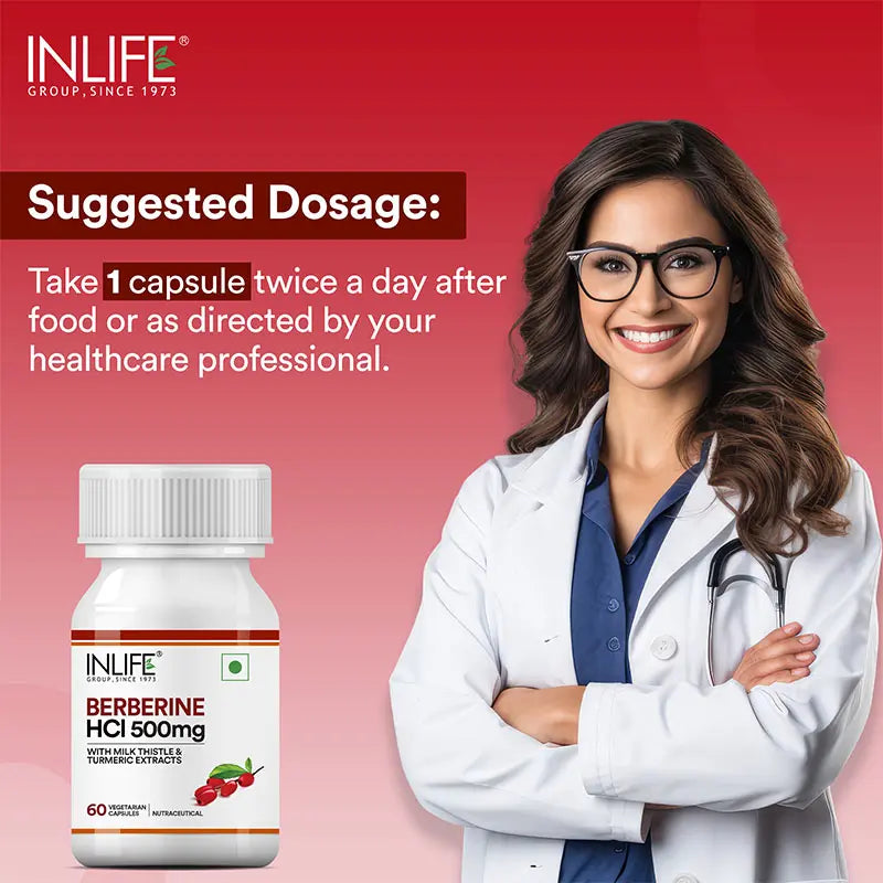 Inlife Berberine with Milk Thistle & Turmeric + Fat Burner with L-Carnitine & Green Coffee | Vegetarian Combo Pack