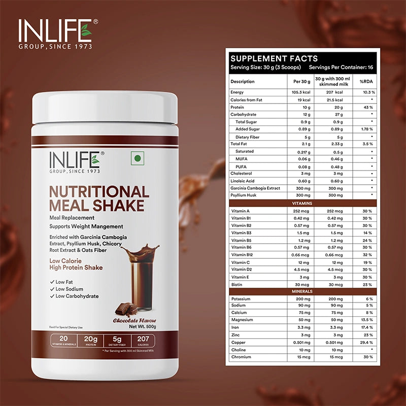 Inlife Nutritional Meal Replacement Shake | 500gms