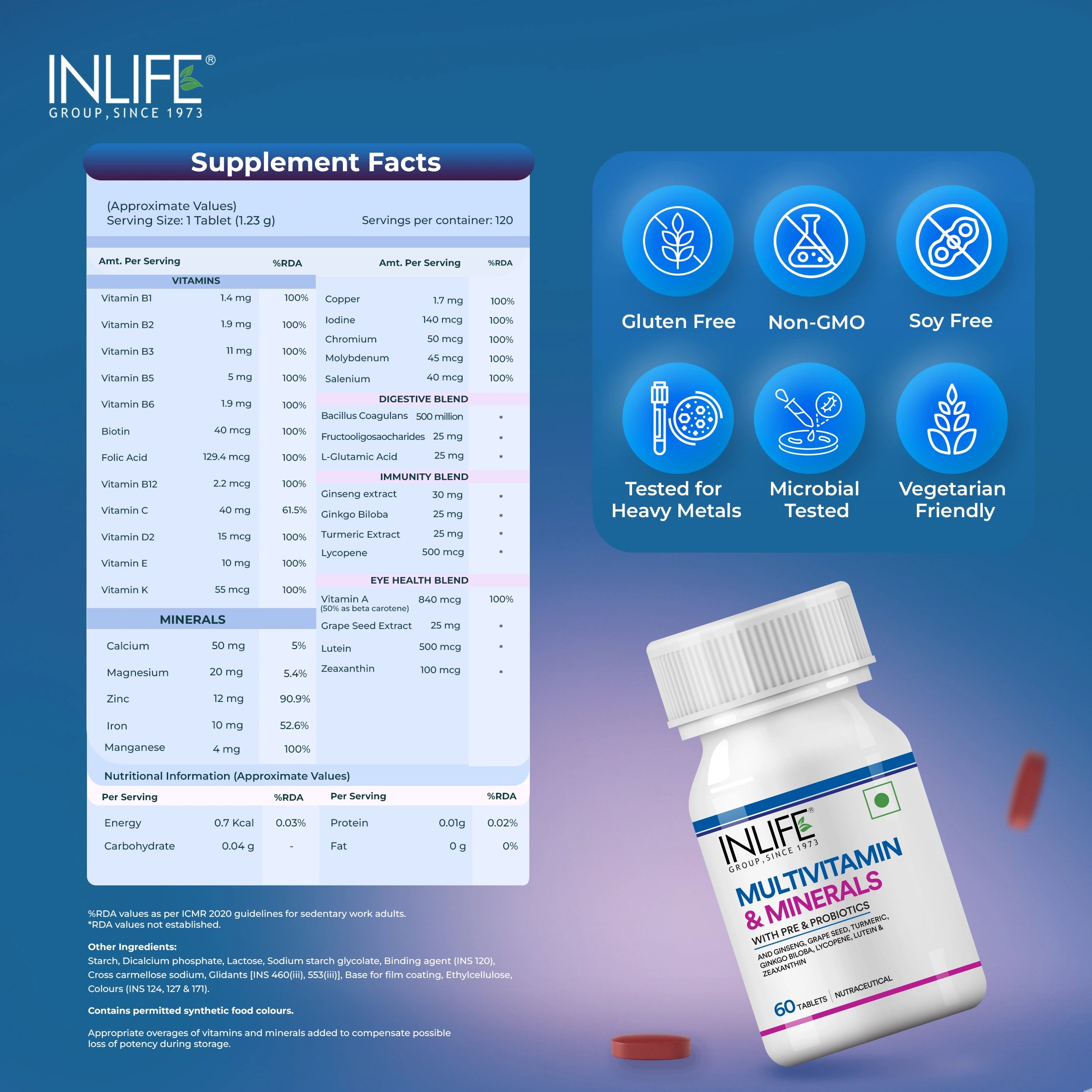 Inlife Multivitamin & Mineral Tablets