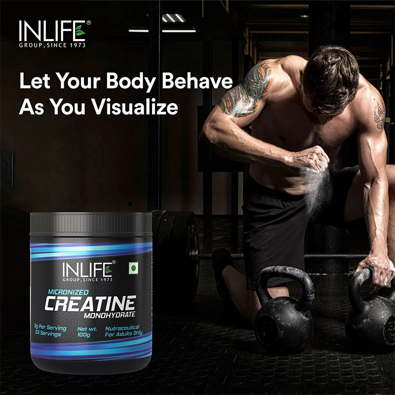 Inlife Whey Protein Powder, 400 gm, (Cafe Mocha) with Creatine Monohydrate, 100 gm, Combo Pack