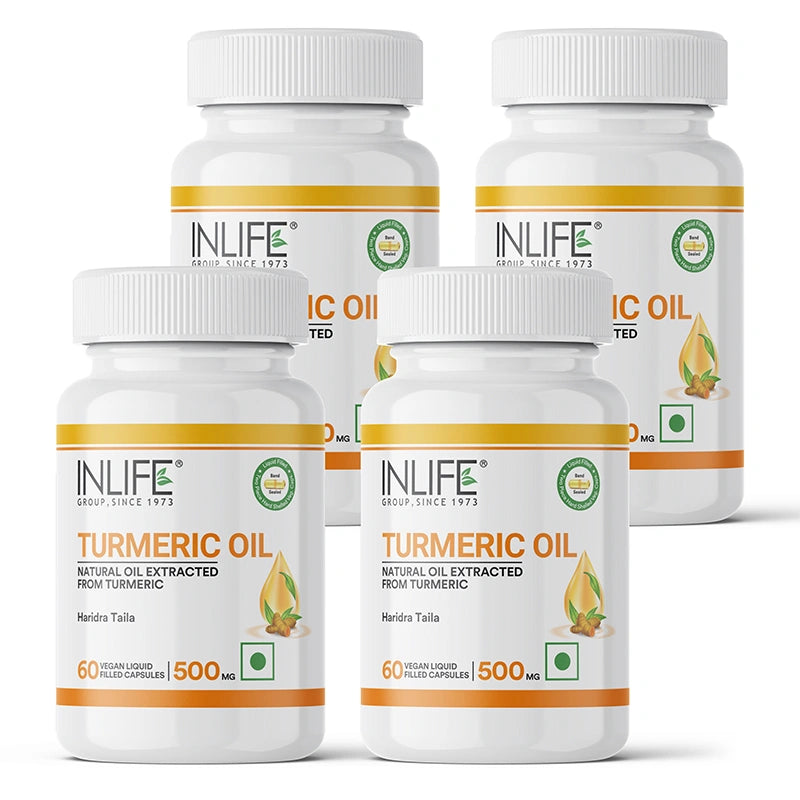 Inlife Turmeric Oil Supplement, 500mg, Veg. Capsules