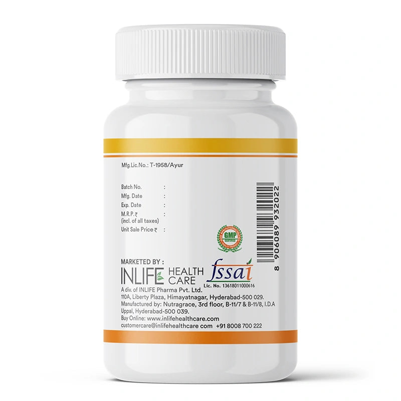 Inlife Turmeric Oil Supplement, 500mg, Veg. Capsules