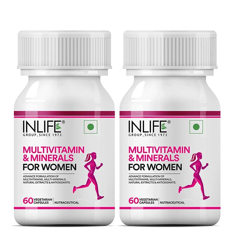 Inlife Multivitamin & Minerals Supplement for Women, Veg. Capsules